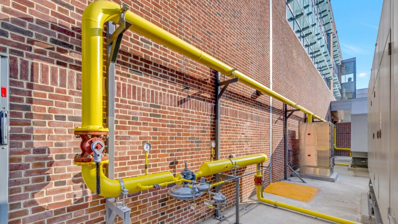Piping inside the University of Delaware Building X project