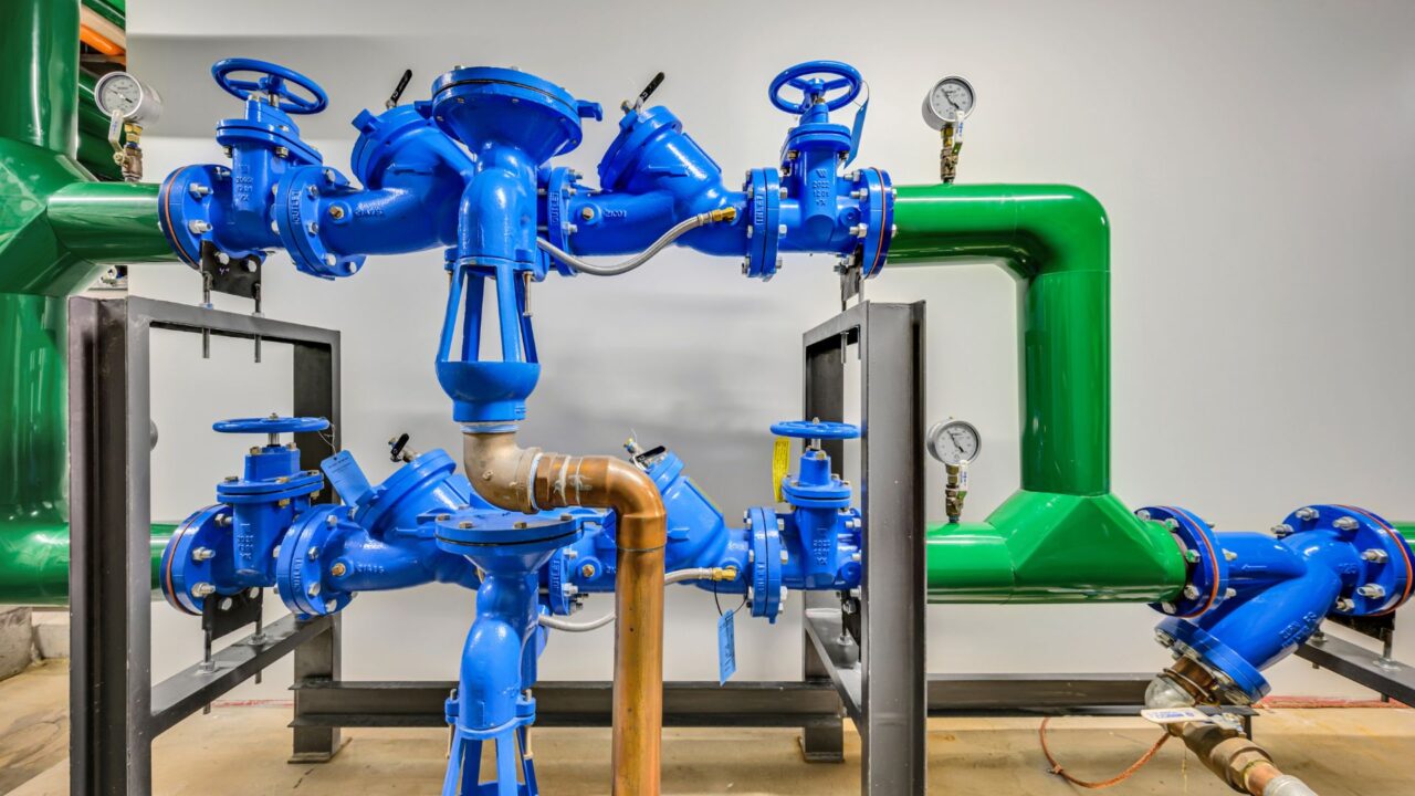 Piping inside the University of Delaware Building X project